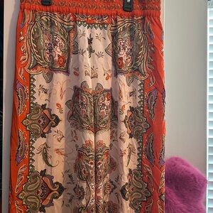 Colorful Paisley Maxi wide legged pants